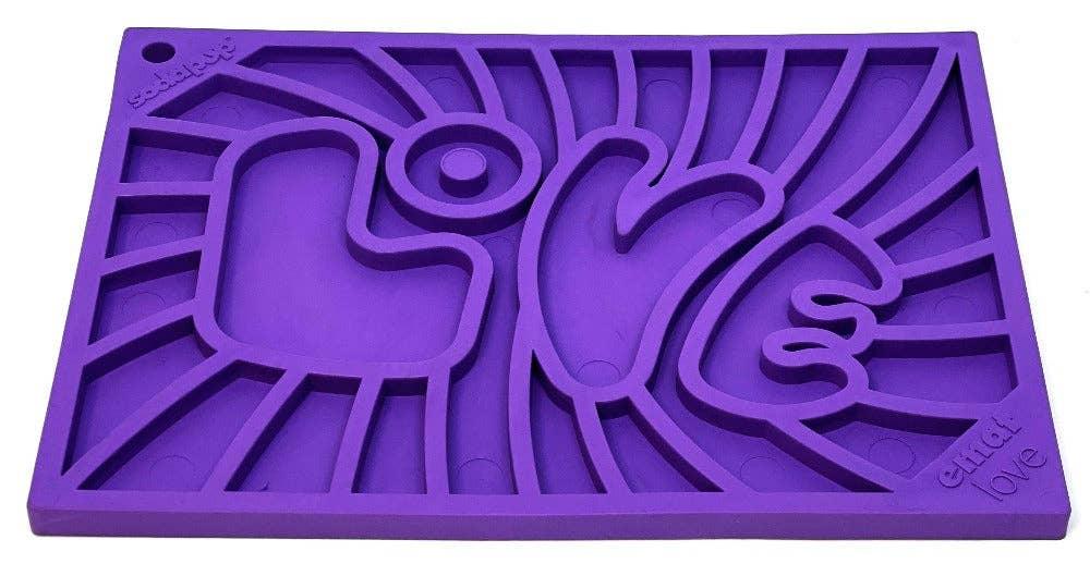 Groovy Love Design eMat Enrichment Lick Mat - Small Purple - Rocky & Maggie's Pet Boutique and Salon