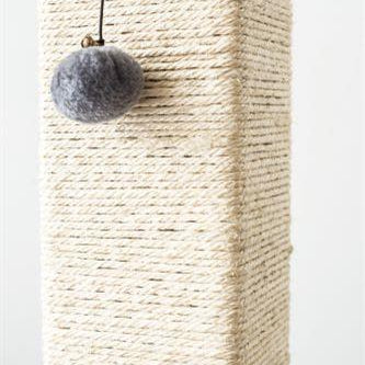 Natural Minimalist Cat Tree Cat Scratching Post with Natural Sisal Rope and Toys - Rocky & Maggie's Pet Boutique and Salon