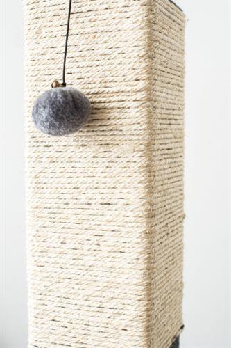 Natural Minimalist Cat Tree Cat Scratching Post with Natural Sisal Rope and Toys - Rocky & Maggie's Pet Boutique and Salon