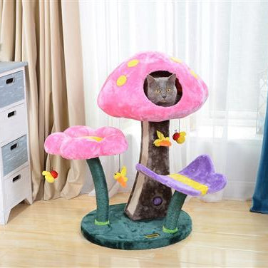 Wonderland Cat Tree with Garden Inspired Condo and Perches - Rocky & Maggie's Pet Boutique and Salon