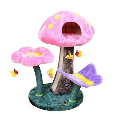Wonderland Cat Tree with Garden Inspired Condo and Perches - Rocky & Maggie's Pet Boutique and Salon
