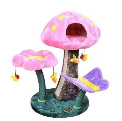 Wonderland Cat Tree with Garden Inspired Condo and Perches - Rocky & Maggie's Pet Boutique and Salon