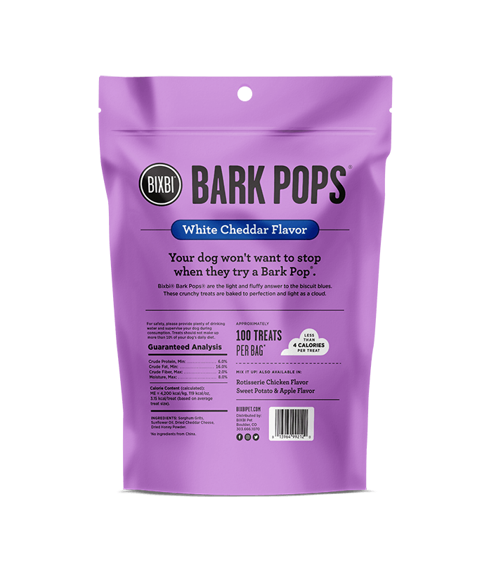 White Cheddar Bark Pops, 4oz - Rocky & Maggie's Pet Boutique and Salon