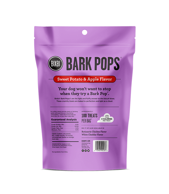 Sweet Potato and Apple Bark Pops, 4oz - Rocky & Maggie's Pet Boutique and Salon