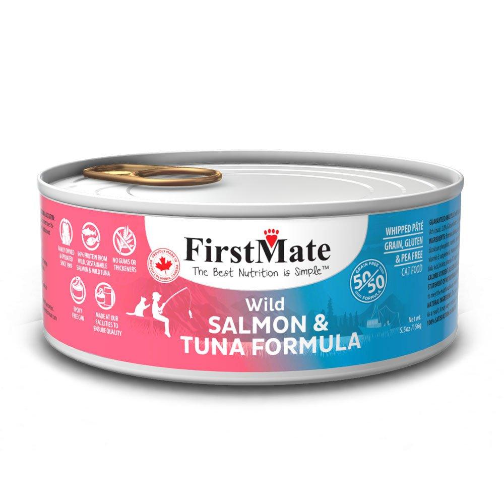 FirstMate™ 50/50 Wild Salmon & Wild Tuna Formula Cat Food 5.5 Oz - Rocky & Maggie's Pet Boutique and Salon