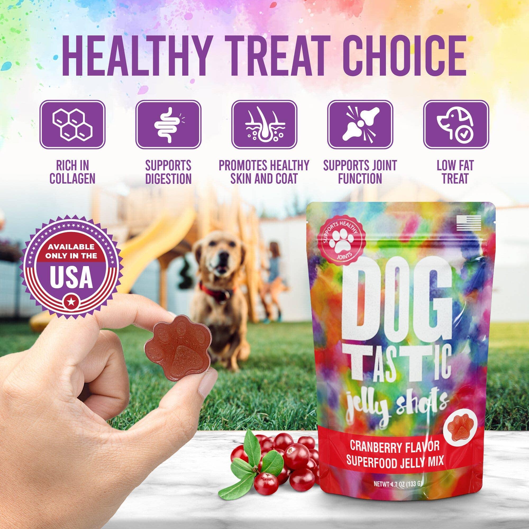 Dogtastic Jelly Shots - Cranberry Flavor - Rocky & Maggie's Pet Boutique and Salon