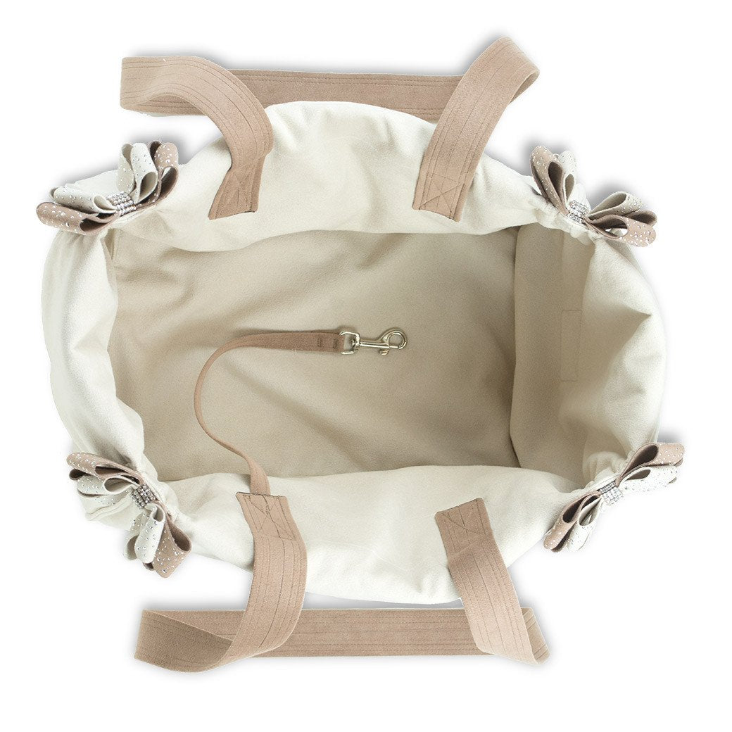 Silver Stardust Doe & Fawn Double Nouveau Bow Luxury Carrier