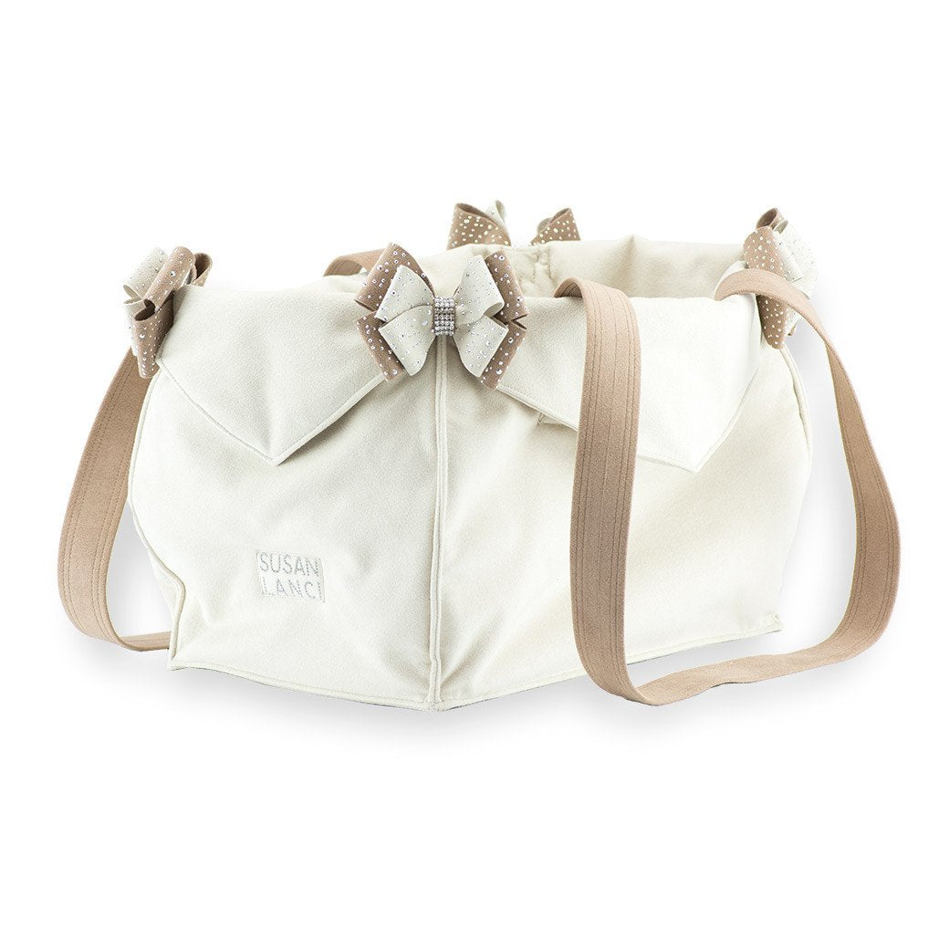 Silver Stardust Doe & Fawn Double Nouveau Bow Luxury Carrier