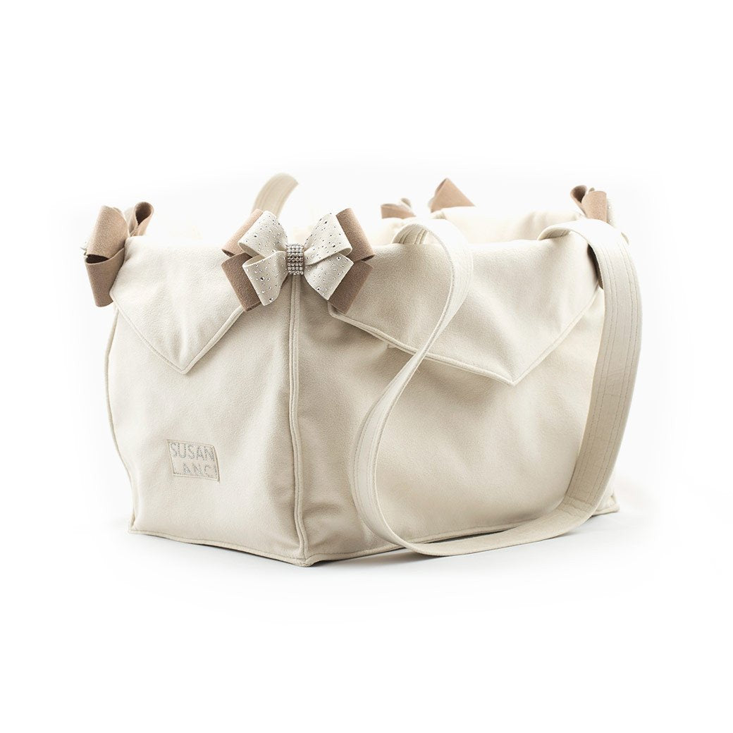 Gold Stardust Doe & Olive Double Nouveau Bow Luxury Carrier