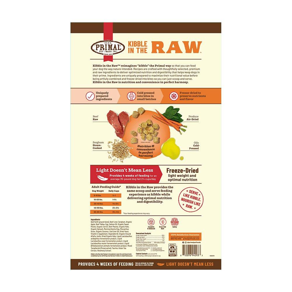 Kibble in the Raw Canine Beef Recipe - Rocky & Maggie's Pet Boutique and Salon