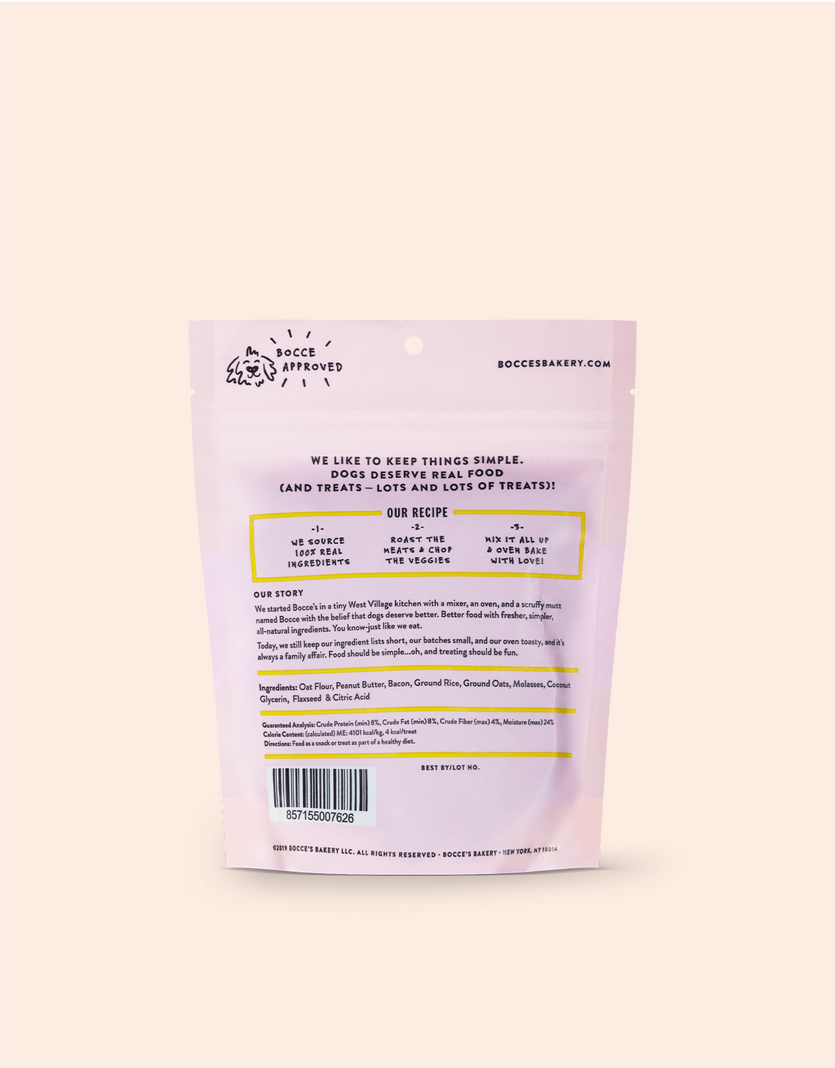 Bocce's Bac'n Nutty Dog Treats, 6oz - Rocky & Maggie's Pet Boutique and Salon