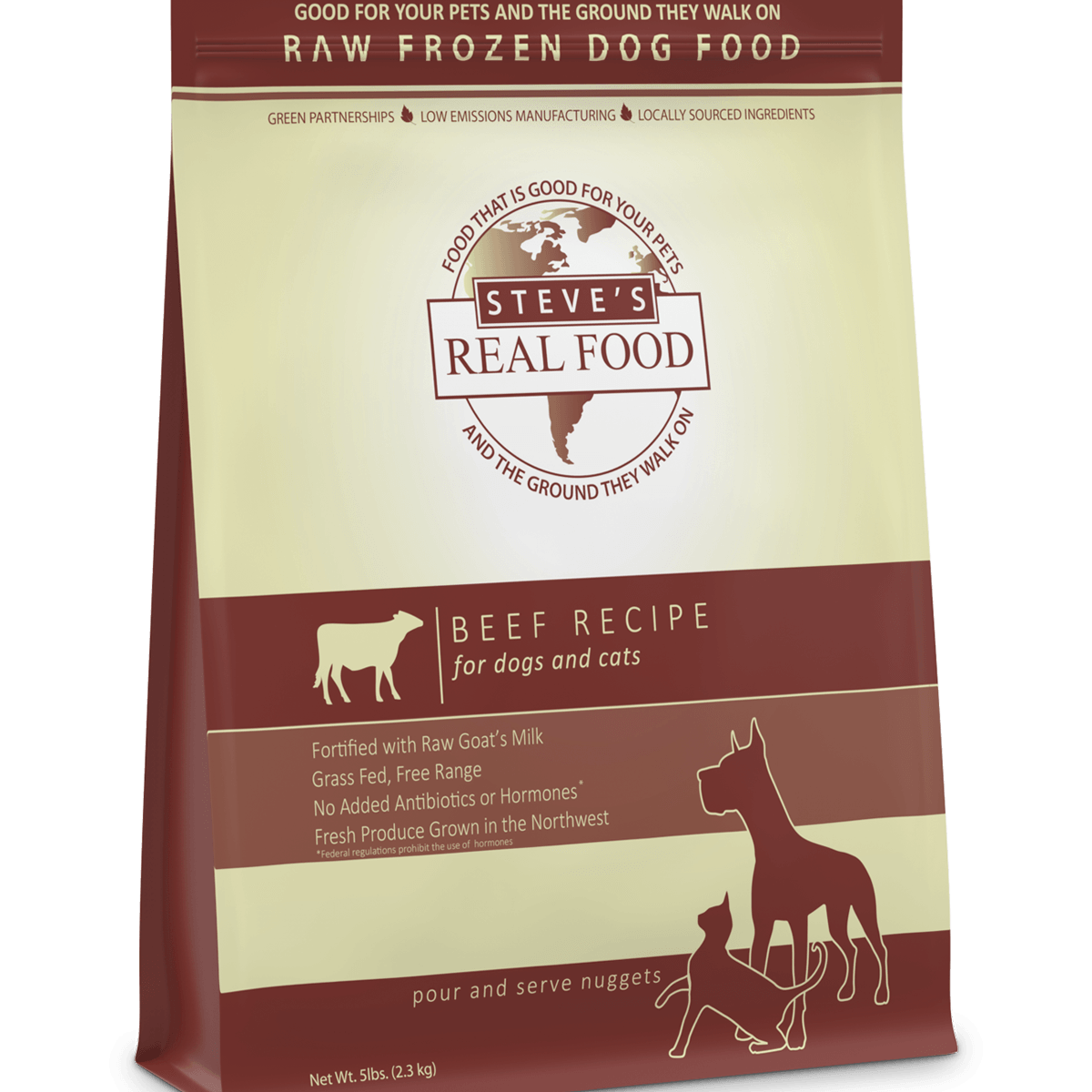 Steve's Real Food Raw Frozen Beef Diet Food For Dogs & Cats - Rocky & Maggie's Pet Boutique and Salon