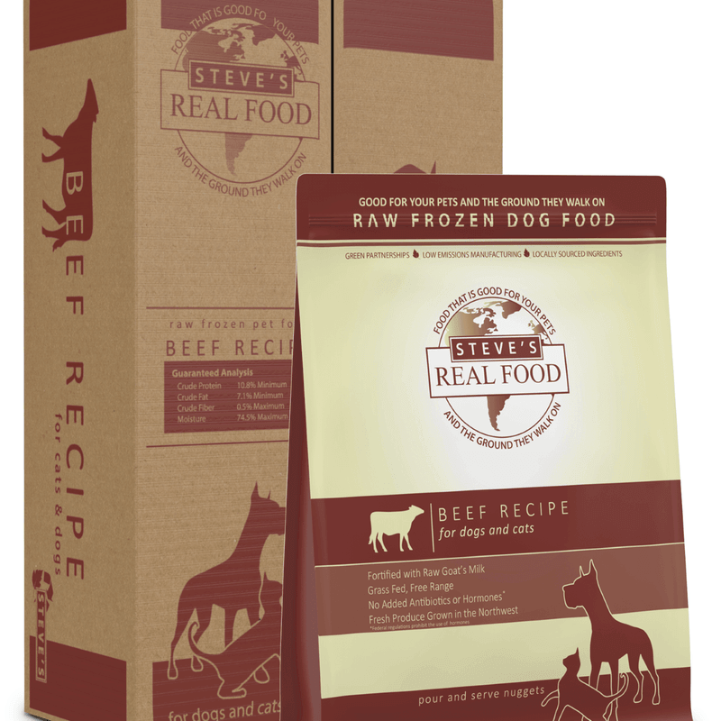 Steve's Real Food Raw Frozen Beef Diet Food For Dogs & Cats - Rocky & Maggie's Pet Boutique and Salon