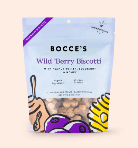 Bocce's Wild 'Berry Biscotti Dog Biscuits, 5oz - Rocky & Maggie's Pet Boutique and Salon