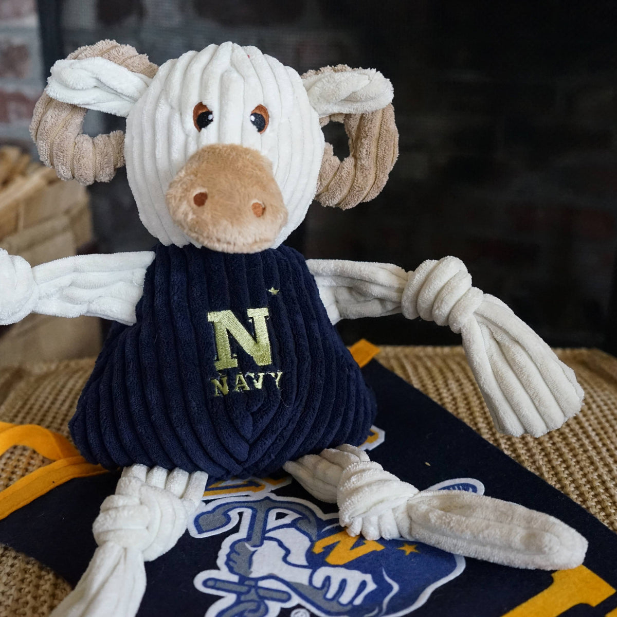 HuggleHounds NCAA U.S. Naval Academy Bill the Goat Knottie Toy - view 5
