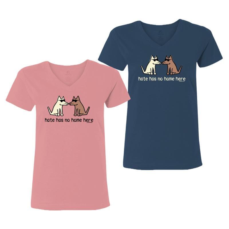 Hate Has No Home Here -T-Shirt Ladies V-Neck - Rocky & Maggie's Pet Boutique and Salon