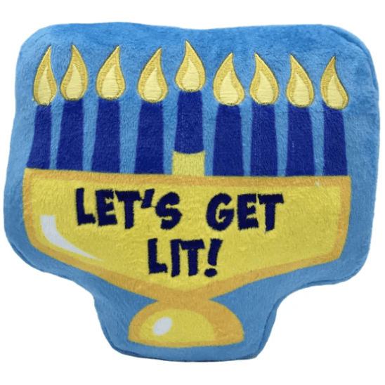 Huxley & Kent Power Plush Let's Get Lit Menorah Dog Toy
