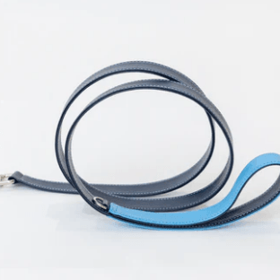 Signature Dog Leash - Navy blue Leather - Rocky & Maggie's Pet Boutique and Salon