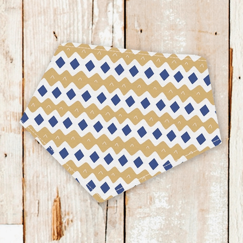 Winter Blue & Gold Dog Bandana - Rocky & Maggie's Pet Boutique and Salon