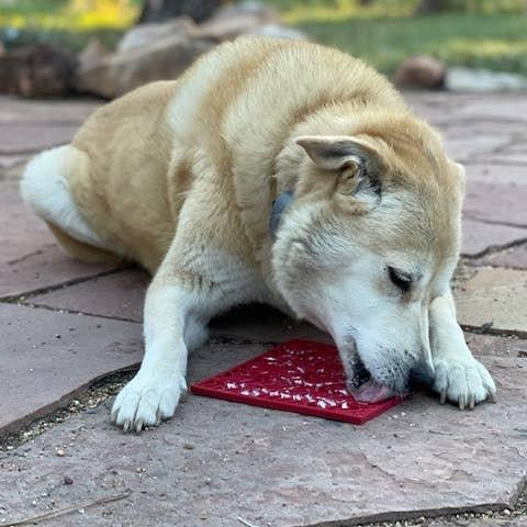 Heart Design Valentine Enrichment Lick Mat: Large - Rocky & Maggie's Pet Boutique and Salon