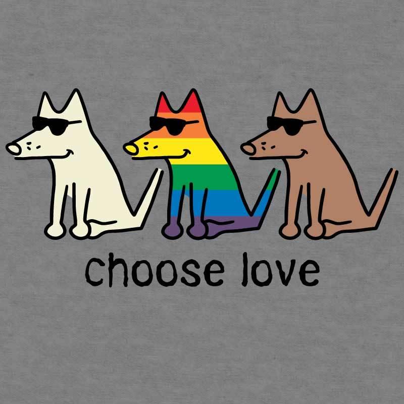 Choose Love - Ladies Curvy V-Neck Tee - Rocky & Maggie's Pet Boutique and Salon