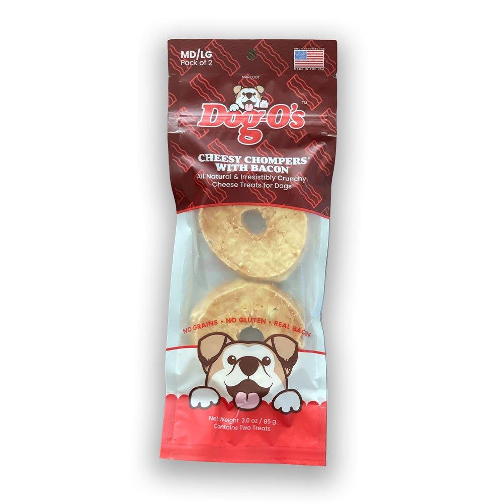 Dog-O’s™ Cheesy Chompers® Hard Cheese Dog Treat with Bacon for Large Dogs 2pk - Rocky & Maggie's Pet Boutique and Salon