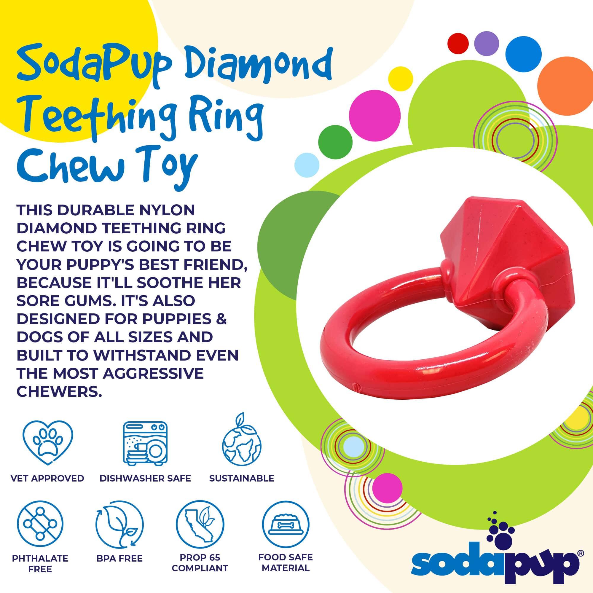 Diamond Ring Durable Nylon Teething Ring for Puppies - Rocky & Maggie's Pet Boutique and Salon