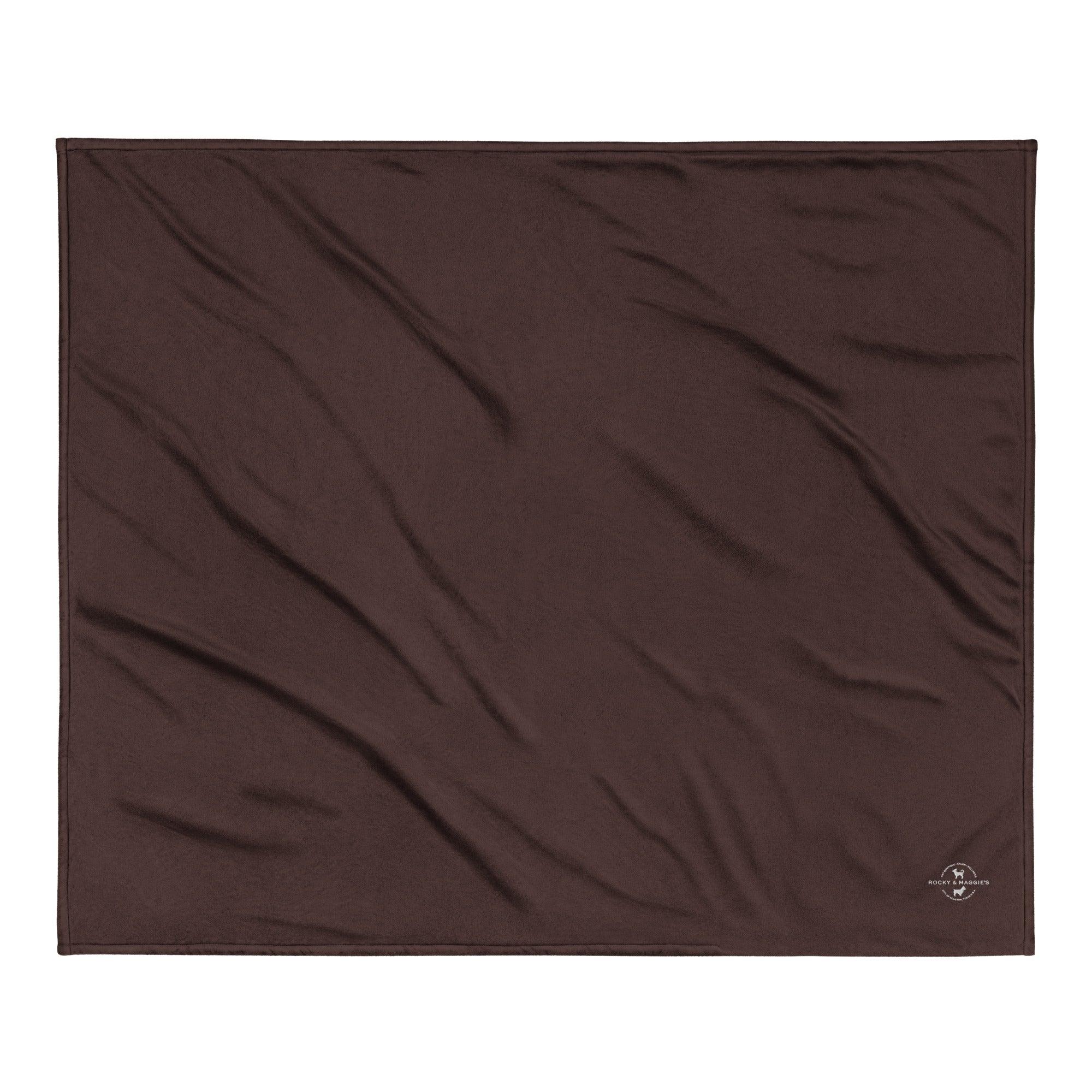 Rocky & Maggie's Premium sherpa blanket with logo - Rocky & Maggie's Pet Boutique and Salon