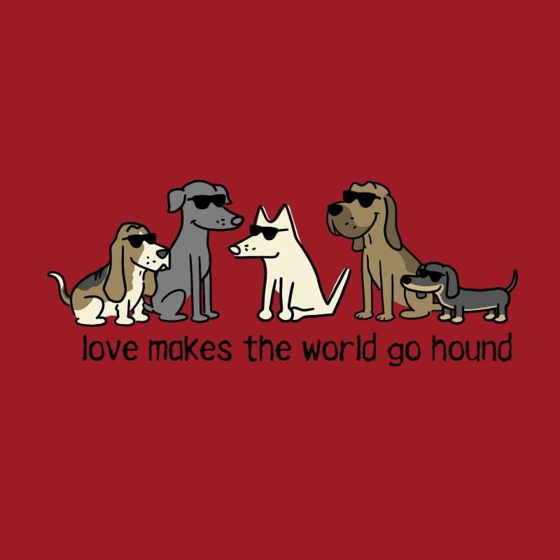 Love Makes The World Go Hound - Ladies T-Shirt V-Neck - Rocky & Maggie's Pet Boutique and Salon