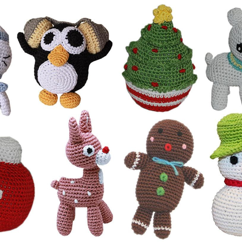 Knit Knack Christmas Collection Organic Dog Toy - Rocky & Maggie's Pet Boutique and Salon