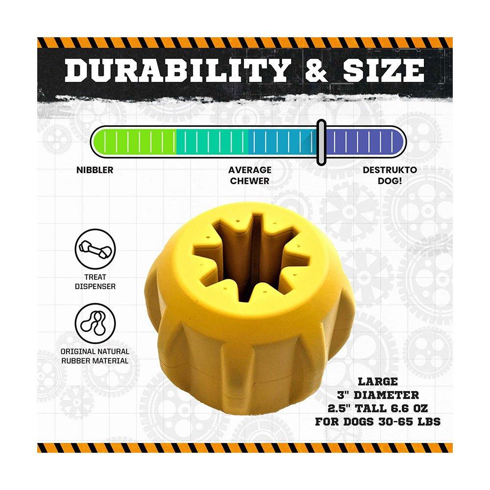 Sodapup Rubber Gear Chew Toy and Treat Dispenser for Dogs, Large - Rocky & Maggie's Pet Boutique and Salon