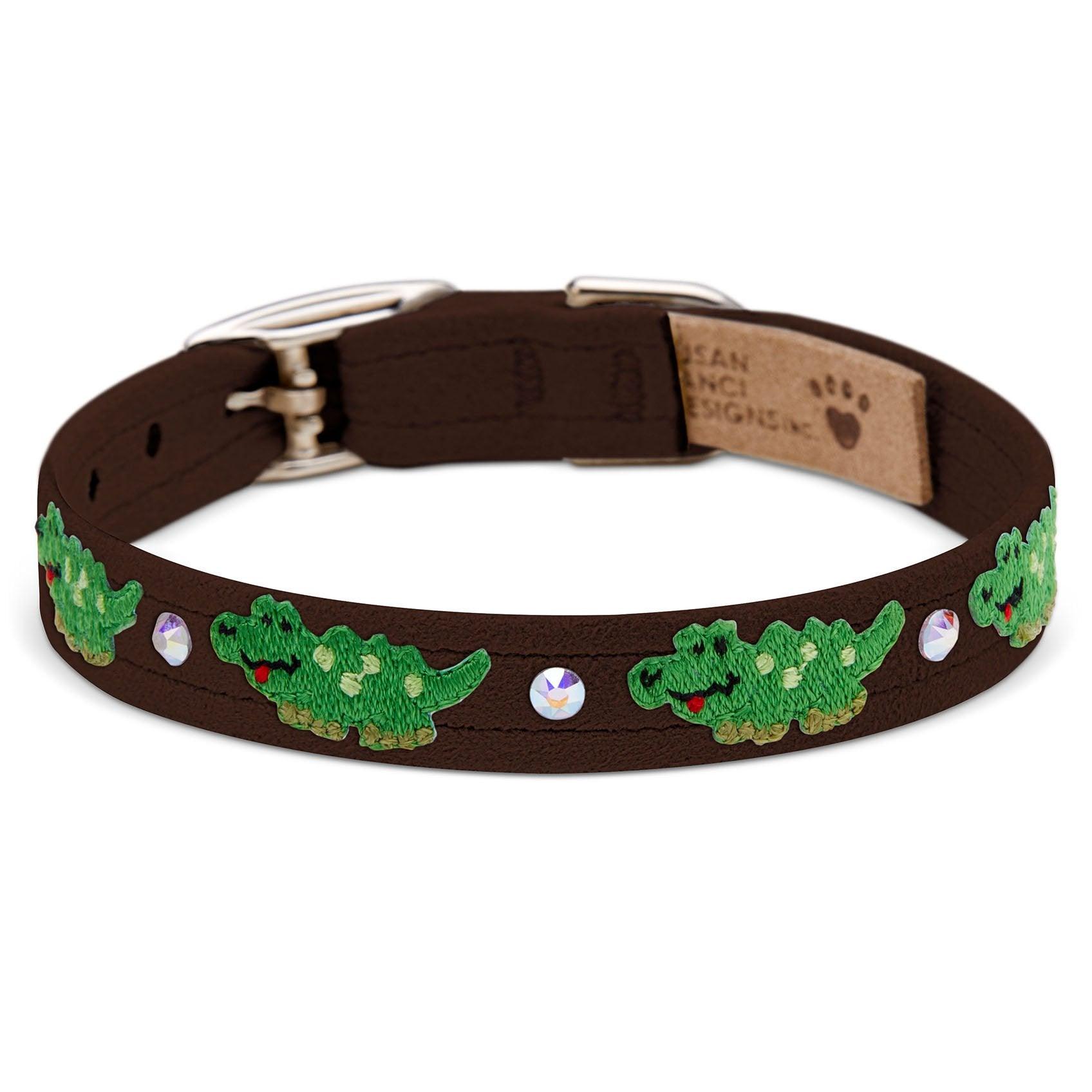 Embroidered Alligators Collar - Rocky & Maggie's Pet Boutique and Salon