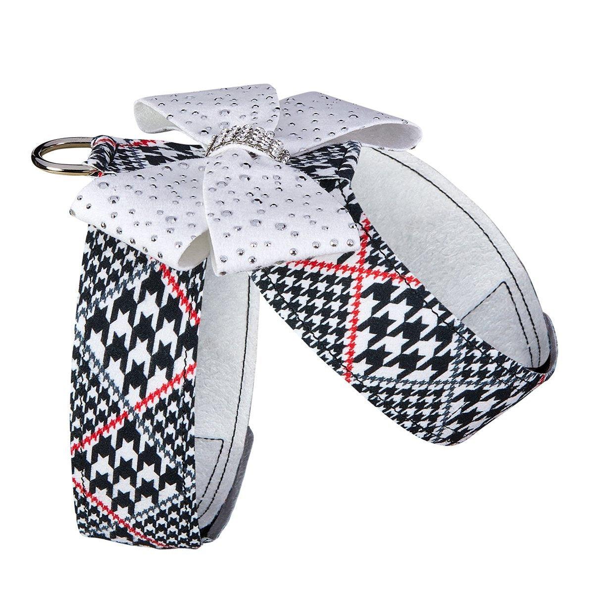 Glen Houndstooth Stardust Nouveau Bow Tinkie Harness - Rocky & Maggie's Pet Boutique and Salon