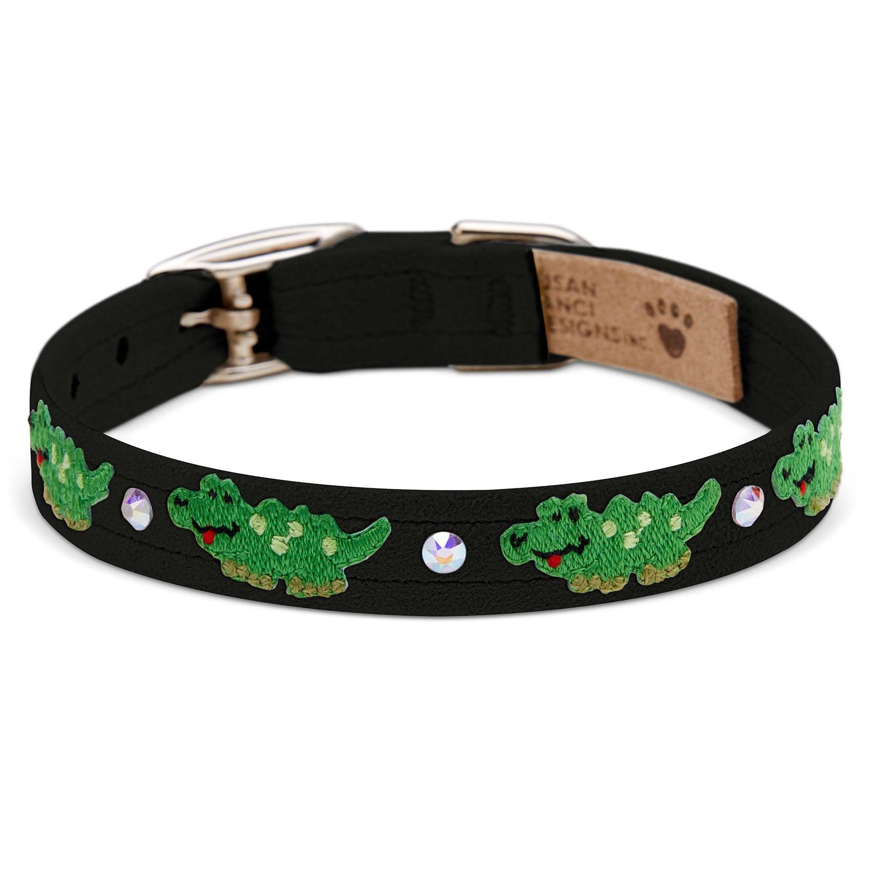 Embroidered Alligators Collar - Rocky & Maggie's Pet Boutique and Salon