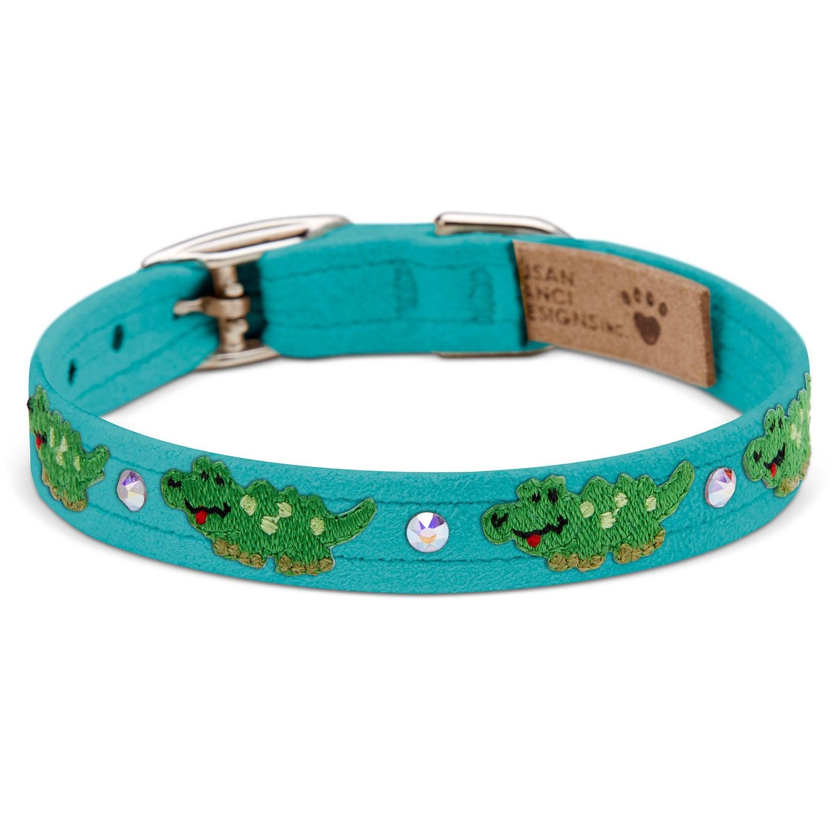 Embroidered Alligators Collar - Rocky & Maggie's Pet Boutique and Salon