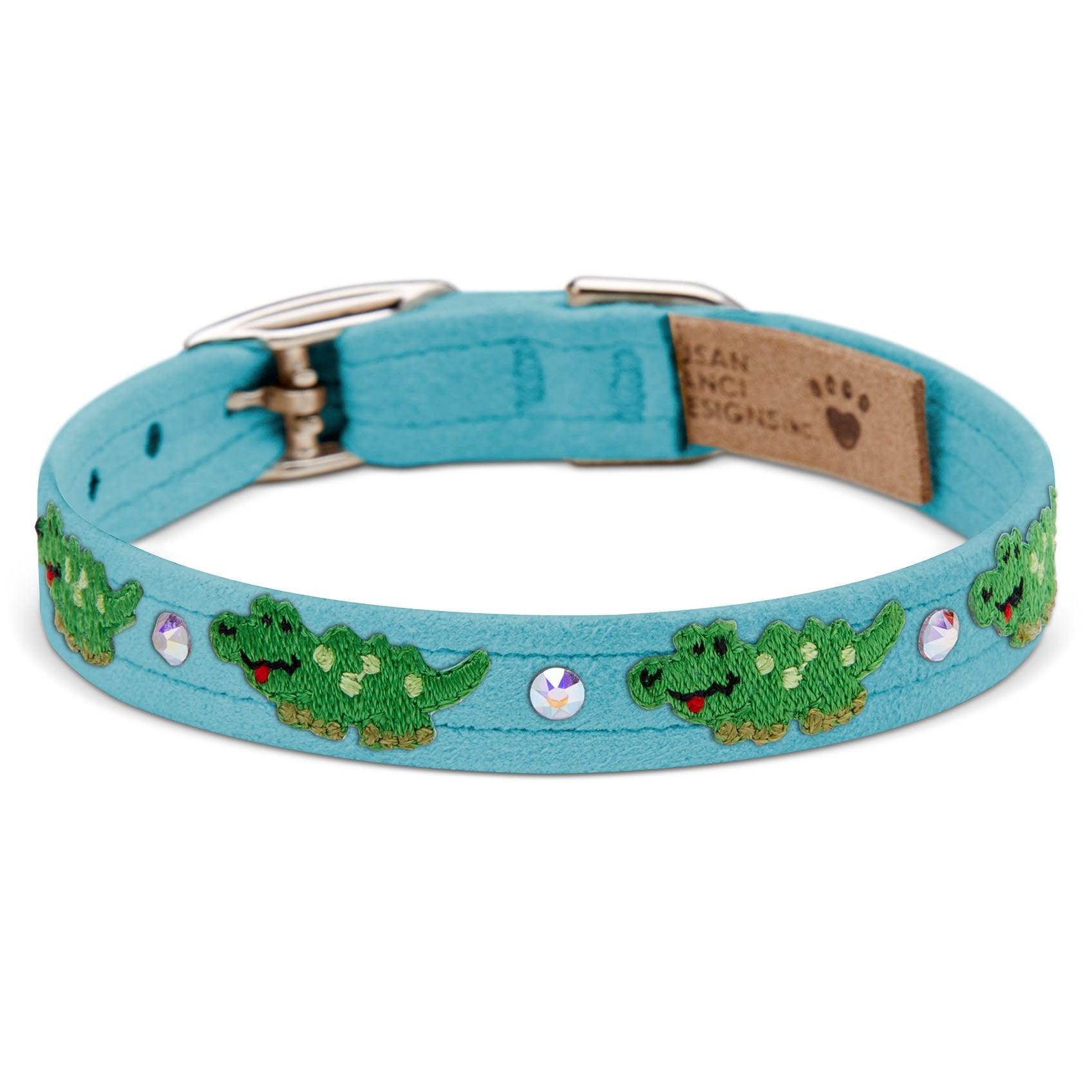 Embroidered Alligators Collar - Rocky & Maggie's Pet Boutique and Salon