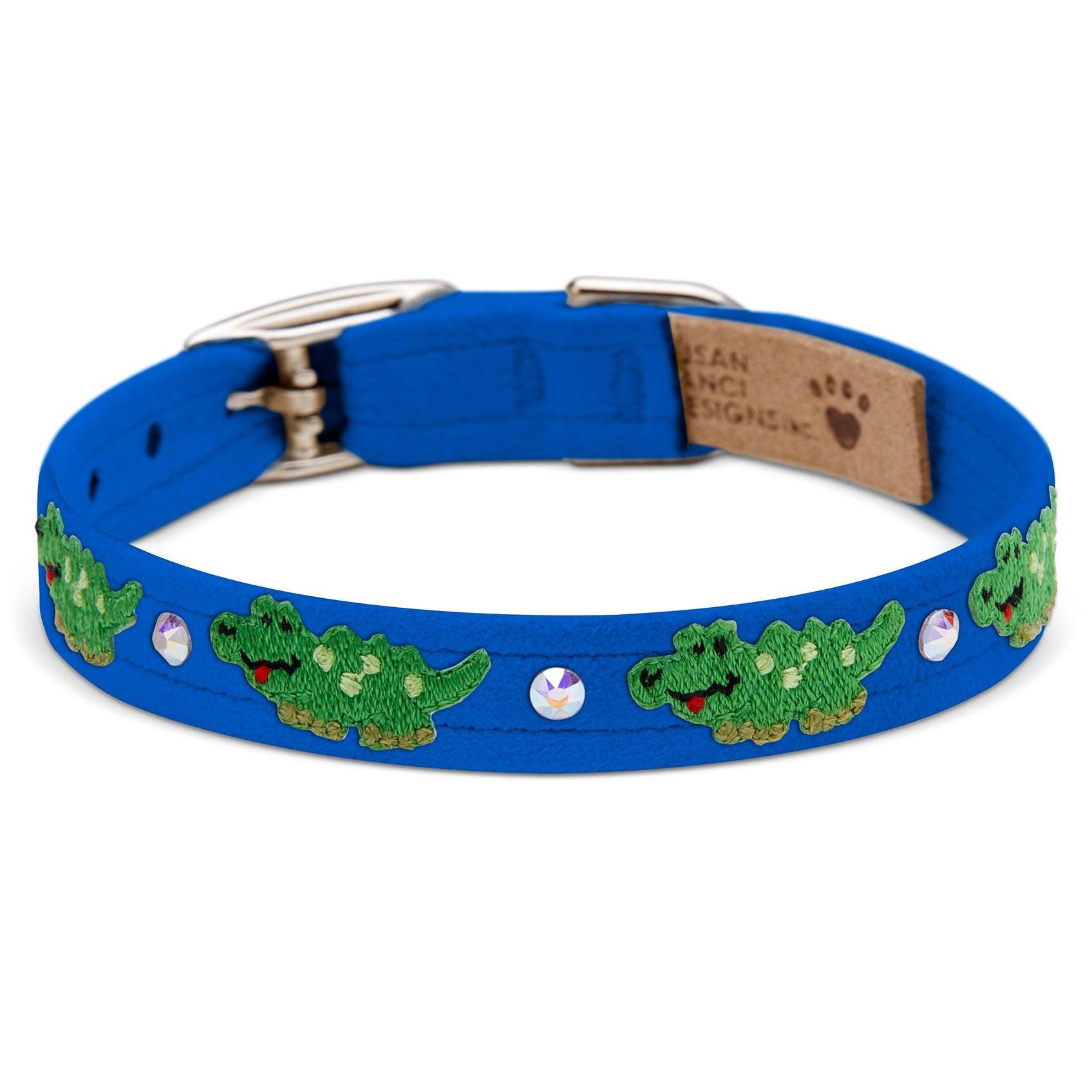 Embroidered Alligators Collar - Rocky & Maggie's Pet Boutique and Salon