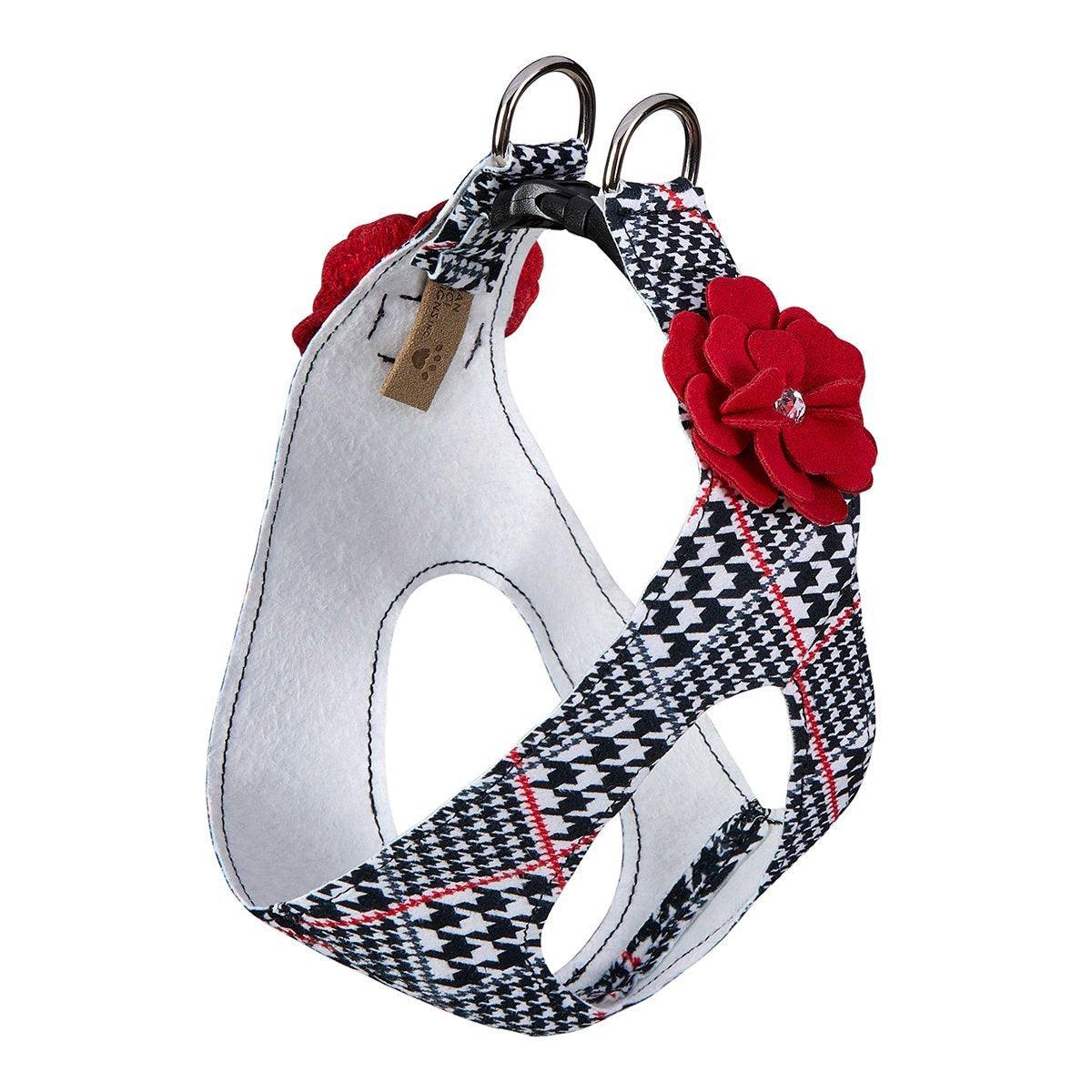 Glen Houndstooth Tinkie's Garden Flower Step In Harness - Rocky & Maggie's Pet Boutique and Salon