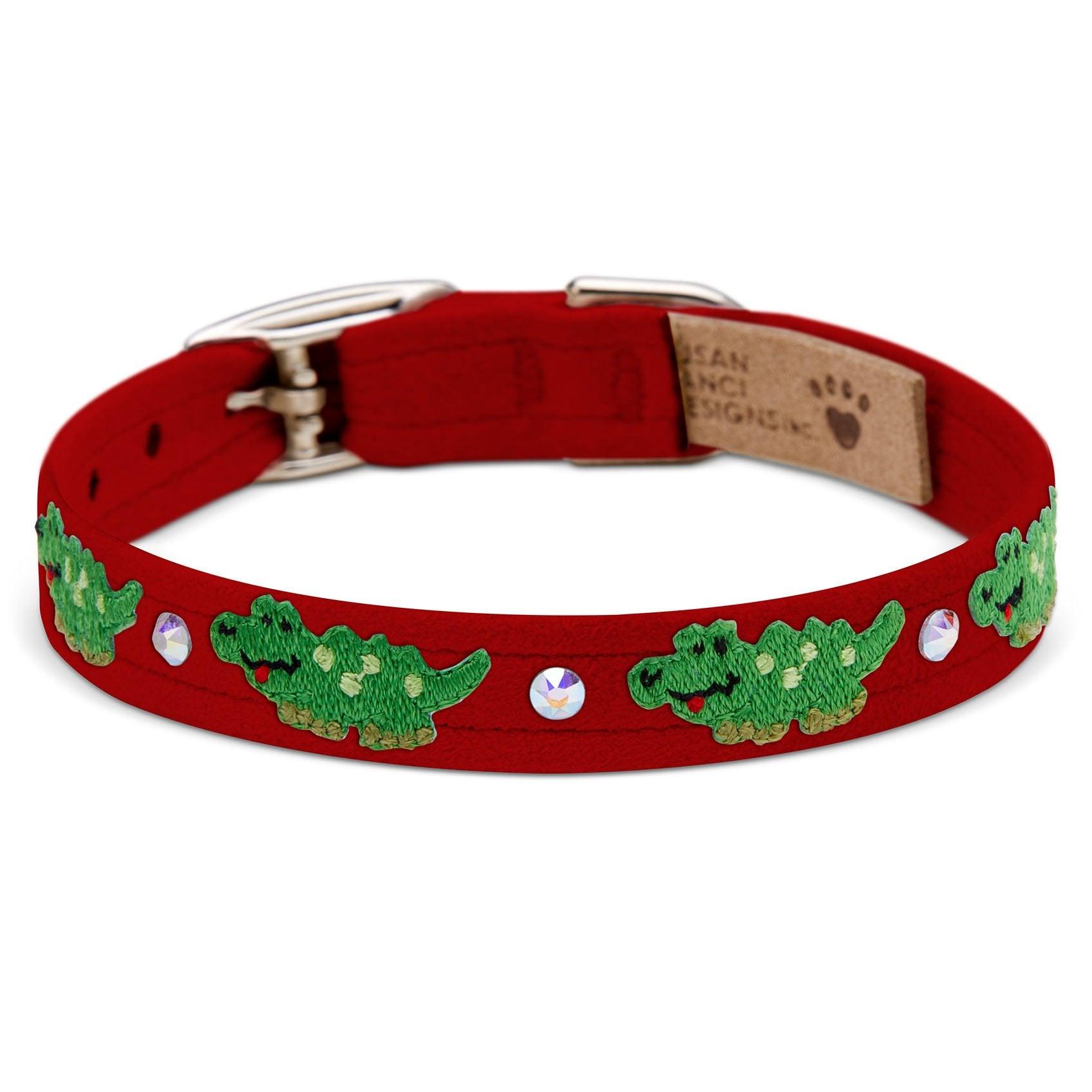 Embroidered Alligators Collar - Rocky & Maggie's Pet Boutique and Salon