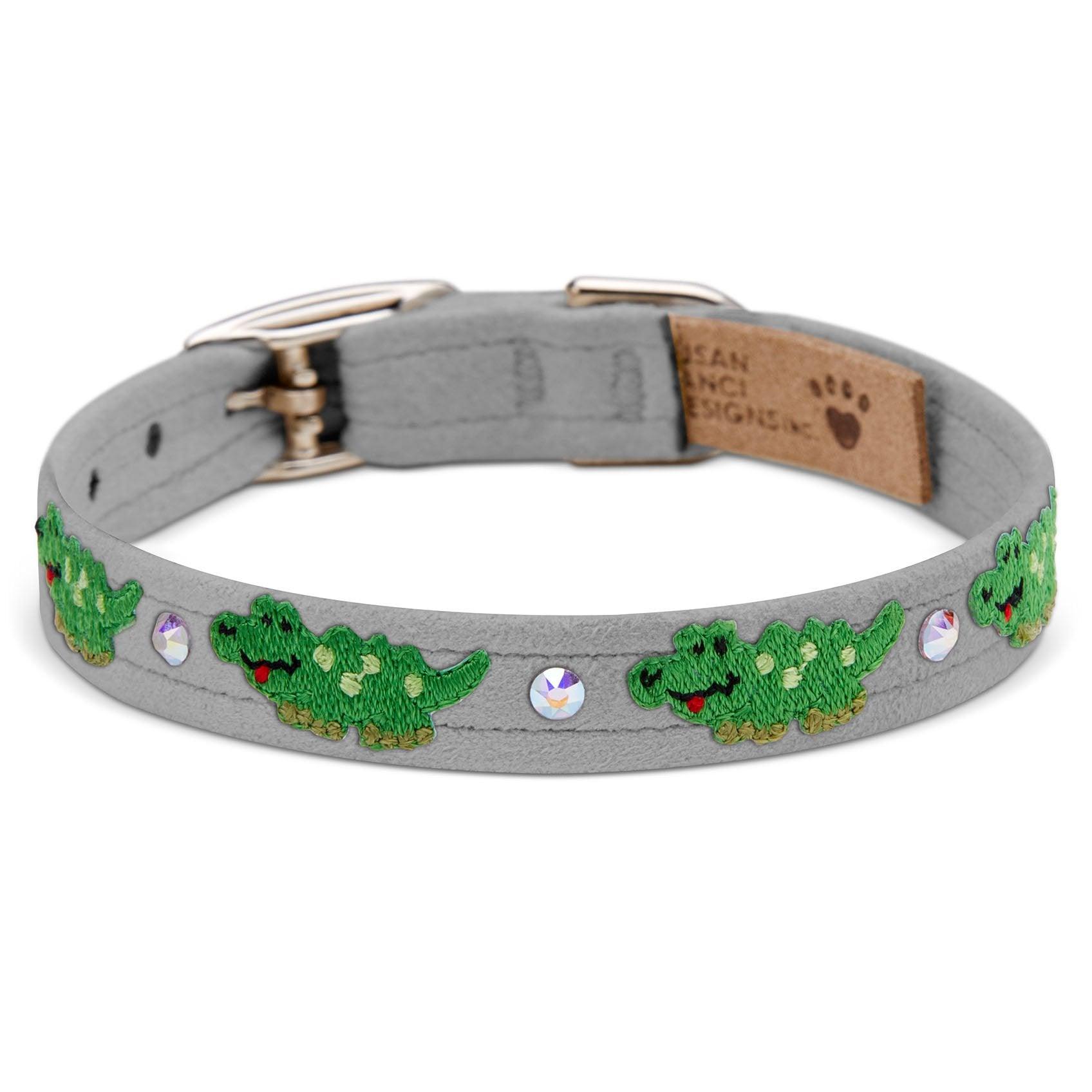 Embroidered Alligators Collar - Rocky & Maggie's Pet Boutique and Salon