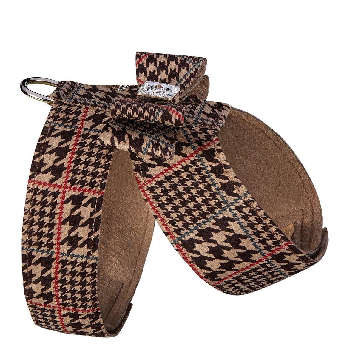 Glen Houndstooth Big Bow Tinkie Harness - Rocky & Maggie's Pet Boutique and Salon