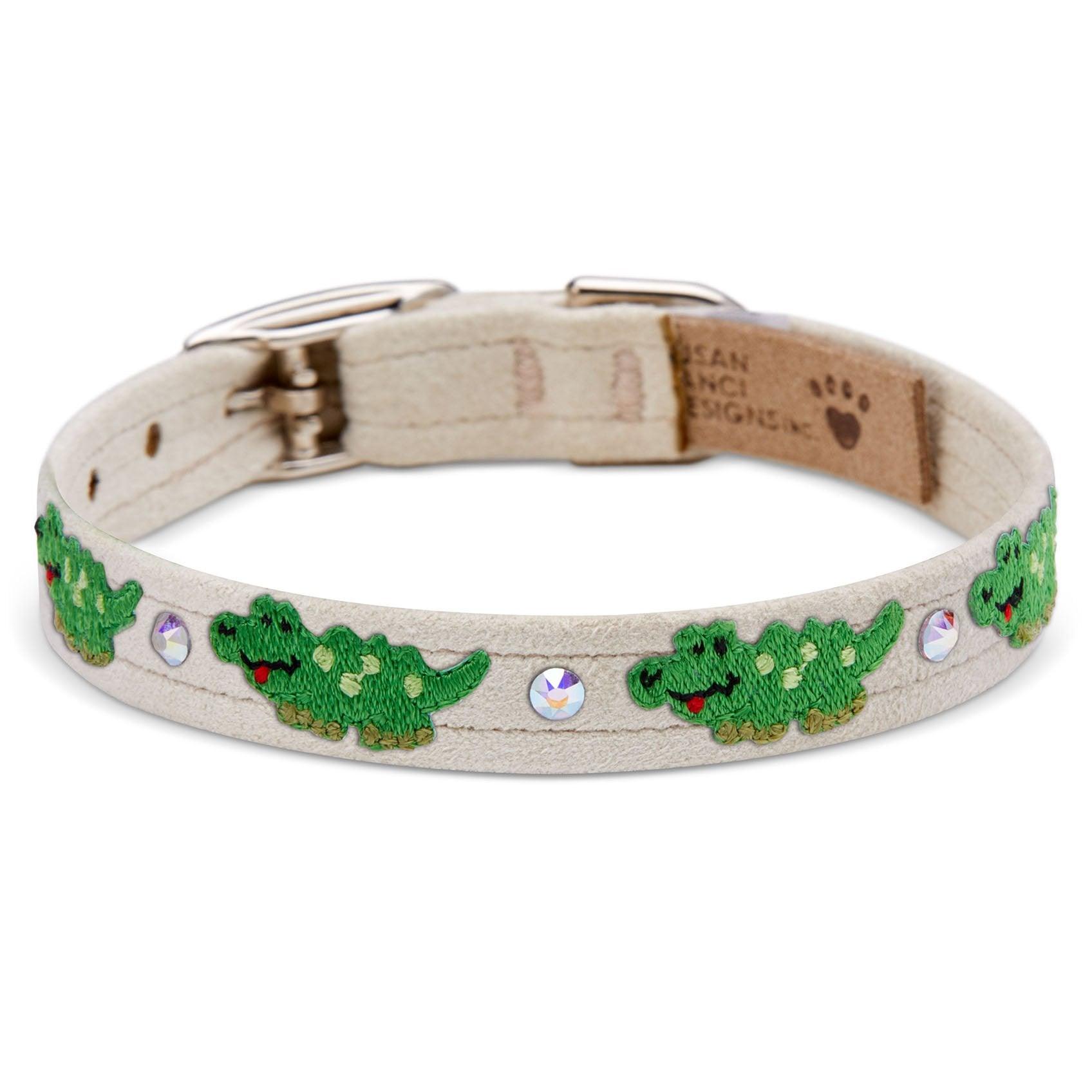 Embroidered Alligators Collar - Rocky & Maggie's Pet Boutique and Salon