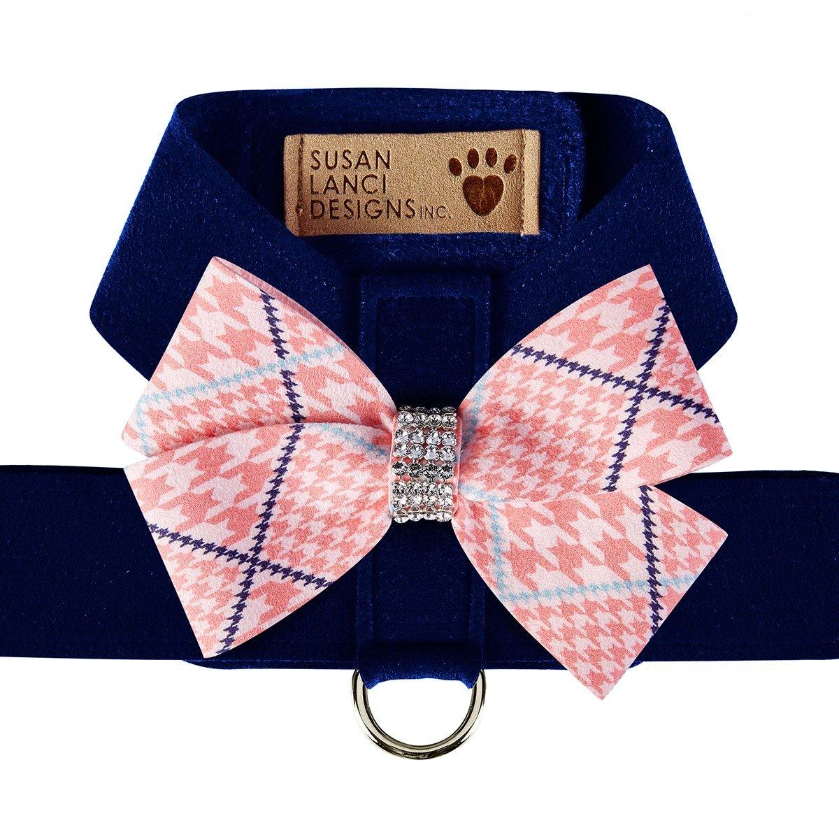 Glen Houndstooth Nouveau Bow Tinkie Harness - Rocky & Maggie's Pet Boutique and Salon