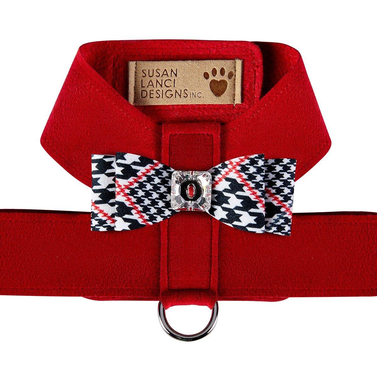 Glen Houndstooth Big Bow Tinkie Harness - Rocky & Maggie's Pet Boutique and Salon