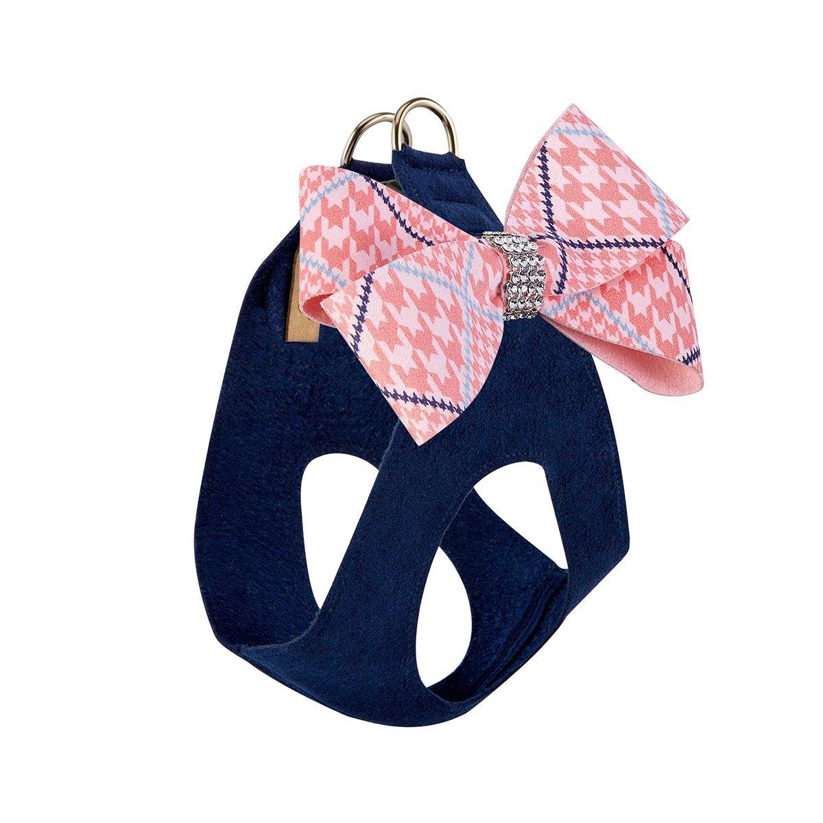 Peaches N Cream Glen Houndstooth Nouveau Bow Step In Harness - Rocky & Maggie's Pet Boutique and Salon