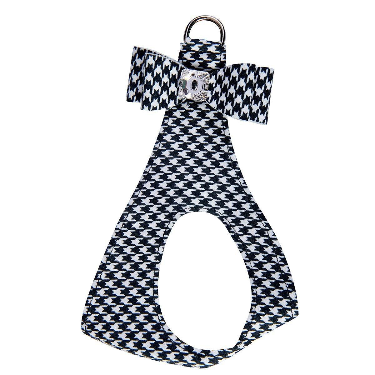 Houndstooth Big Bow Step In Harness - Rocky & Maggie's Pet Boutique and Salon