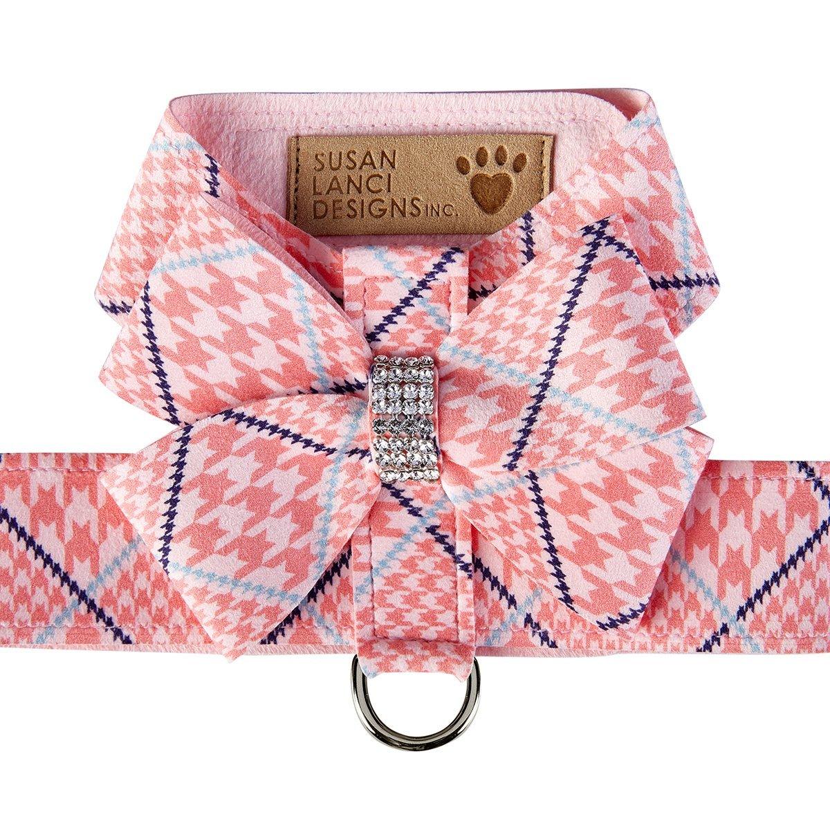 Glen Houndstooth Nouveau Bow Tinkie Harness - Rocky & Maggie's Pet Boutique and Salon