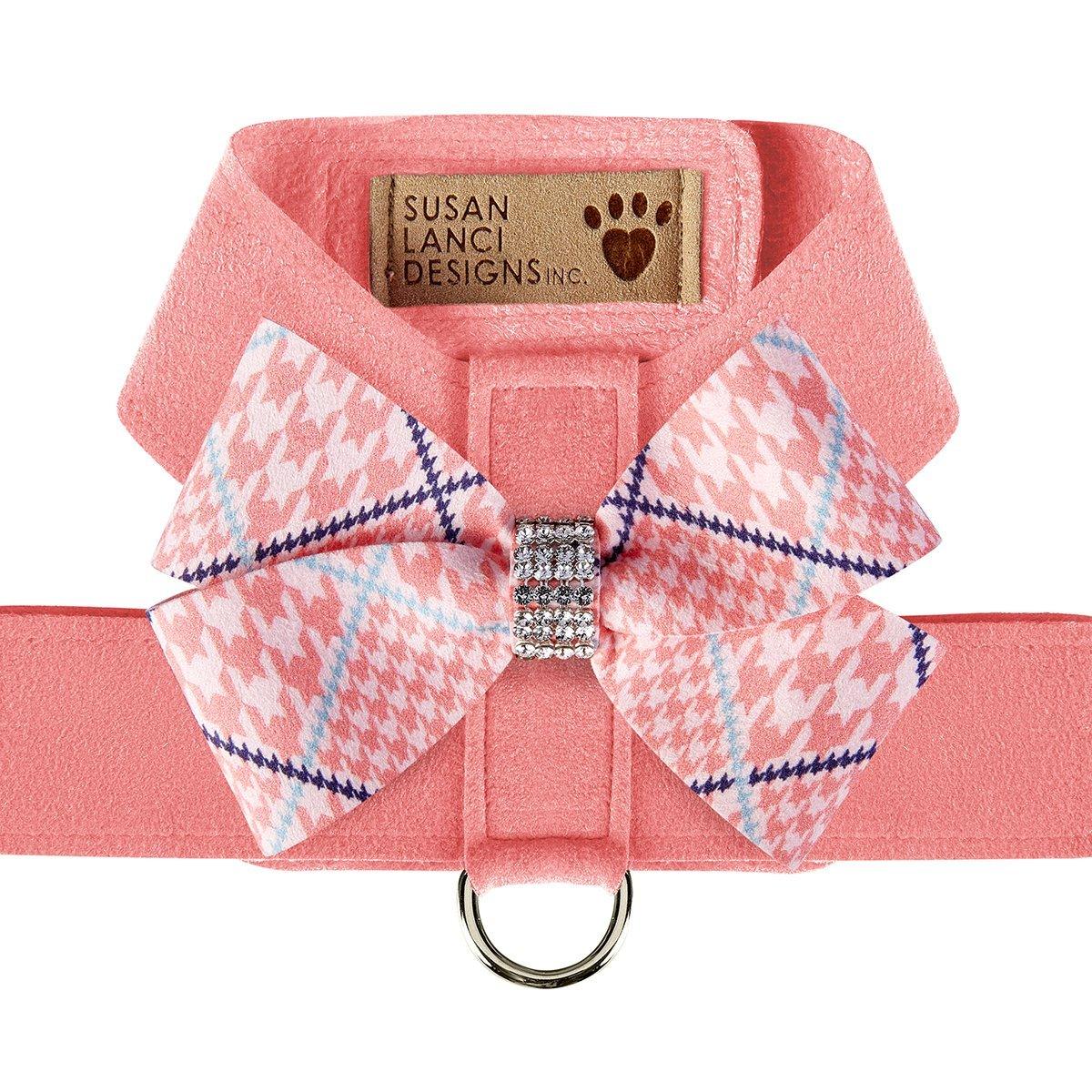 Glen Houndstooth Nouveau Bow Tinkie Harness - Rocky & Maggie's Pet Boutique and Salon