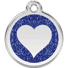 Red Dingo Stainless Steel with Glitter Dog Tag - Rocky & Maggie's Pet Boutique and Salon