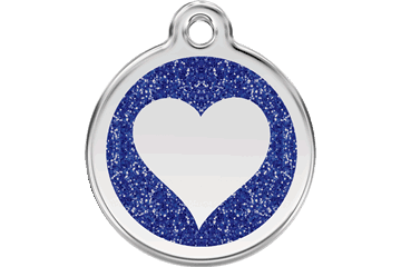 Red Dingo Stainless Steel with Glitter Dog Tag - Rocky & Maggie's Pet Boutique and Salon